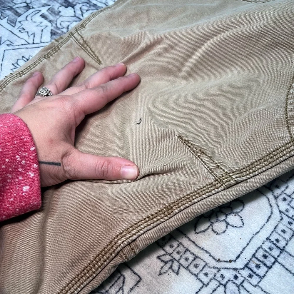 TWO pair of carhartt relaxed fit khakis - 38X30